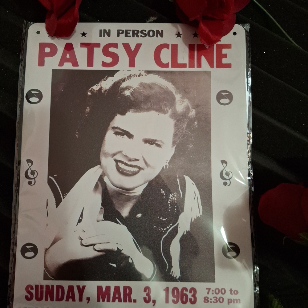 ❤️NEW! 🦋💿Patsy Cline Country Music's Finest - 8.5 X 12 In Tin Art🎬